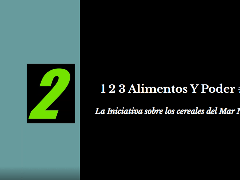 1 2 3 Alimentos Y Poder # 2. La iniciativa sobre los cereales del Mar&nbsp;Negro.